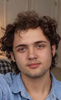 Maximilian vor dem Haarsystem